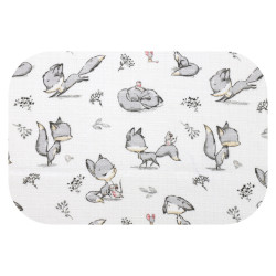 EGA Pielucha tetra druk 70x80 LISEK SZARY 0503 cena za 1szt / pakowane po 5szt