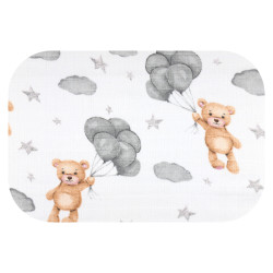 EGA Pielucha tetra druk 70x80 MIŚ Z BALONAMI 0244 cena za 1szt / pakowane po 5szt