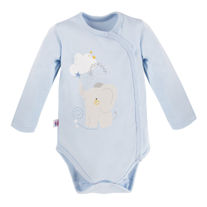 EWA 728302 MELLOW Body dł. rozpinane niebieskie 62