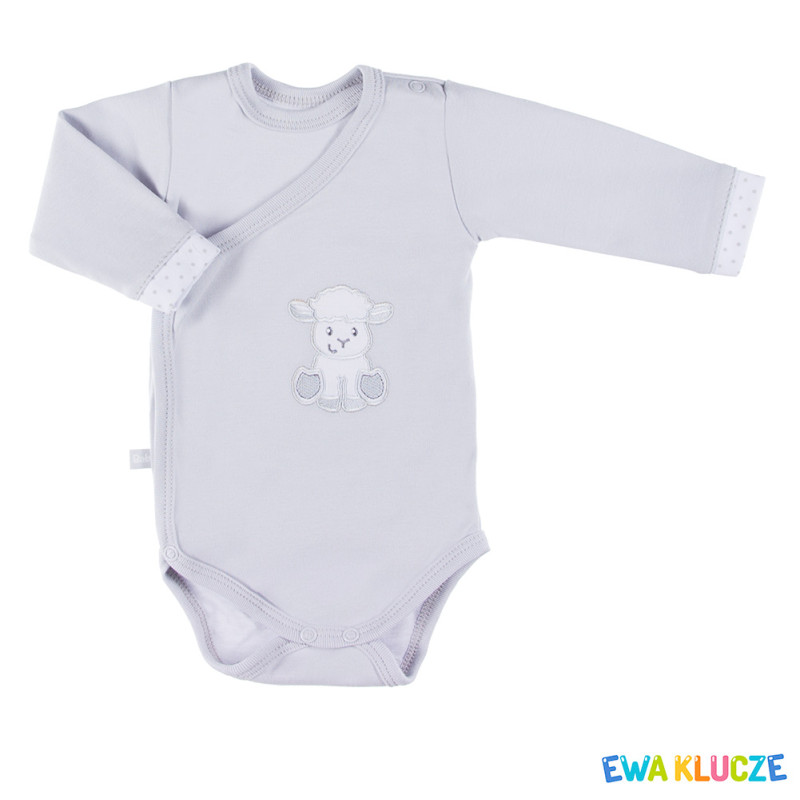 EWA 852779 NEWBORN Body REGL DŁ szary 56