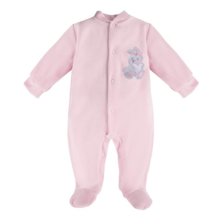 EWA 930026 NEWBORN Pajac welur róż 62
