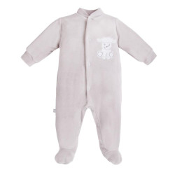 EWA 930033 NEWBORN Pajac welur szary 56