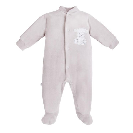 EWA 930040 NEWBORN Pajac welur szary 62