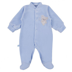 EWA 930088 NEWBORN Pajac welur niebieski 62