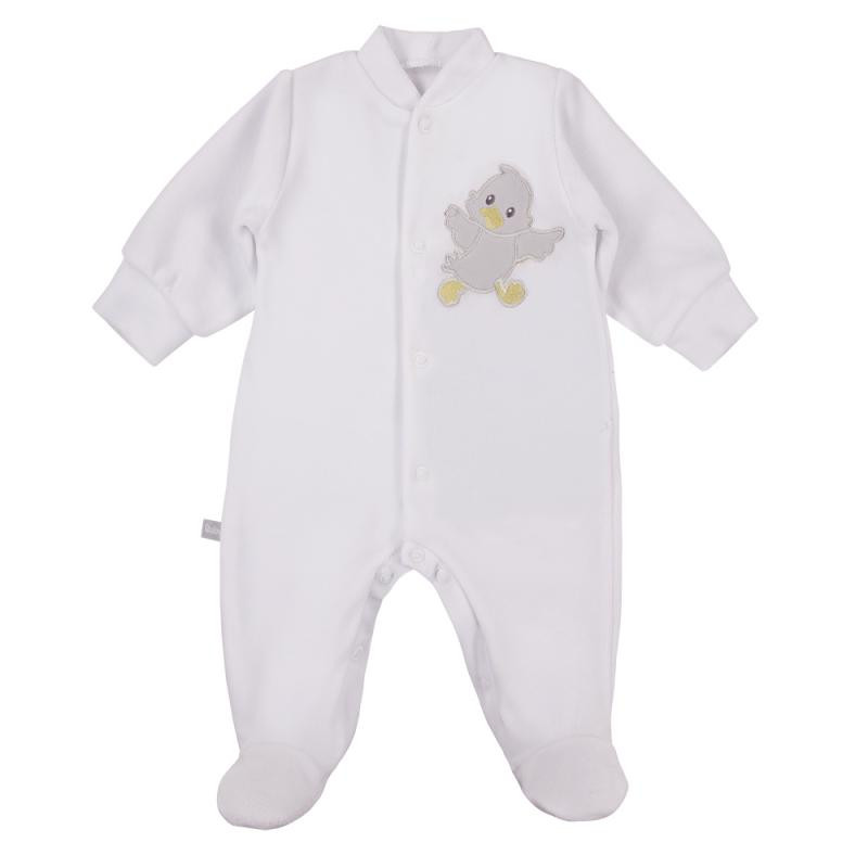 EWA 931054 NEWBORN Pajac welur biały 68