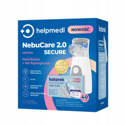 HELPMEDI Katarek NebuCare 2.0 Secure Nebulizator + sól fizjologiczna NOWOŚĆ