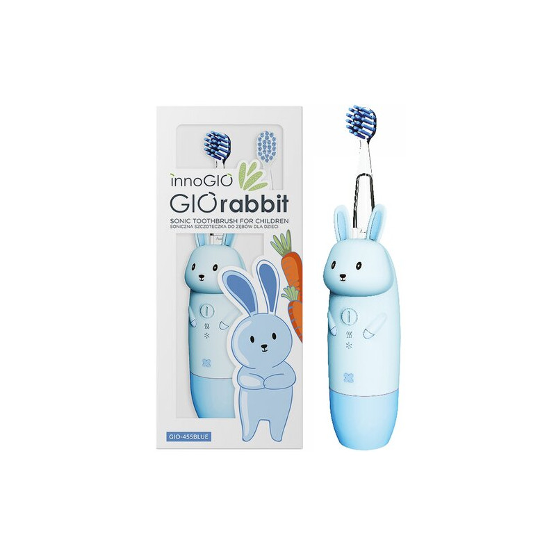 INNOGIO GIO-455BLUE Soniczna szczoteczka dla dzieci GIOrabbit niebieska