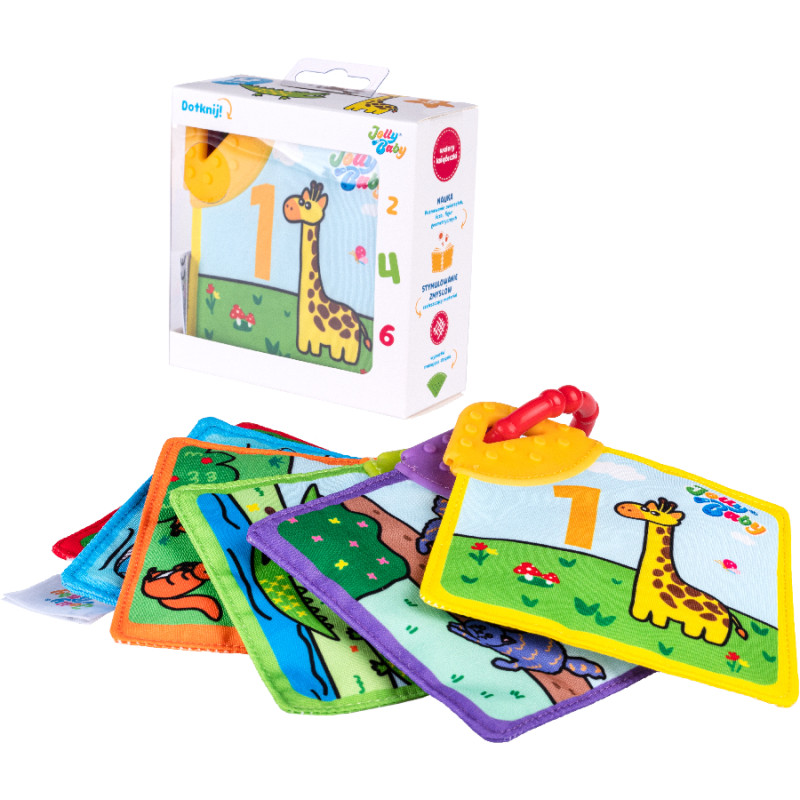 JOLLYBABY JB 80590 Książeczka - gryzaki zwierzęta