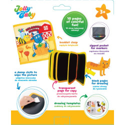 JOLLYBABY JB 82601 Książeczka do rysowania kolorowa farma