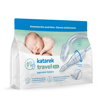 KATAREK TRAVEL 2w1 Aspirator kataru - zestaw na katar do odkurzacza i aspiracji ustnej
