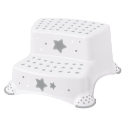 KEEEPER 10031 IGOR STARS Podest dwustopniowy antypoślizgowy kosmiczny biały