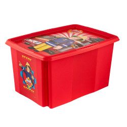 KEEEPER KAROLINA FIREMAN SAM Pojemnik z pokrywą 45l czerwony