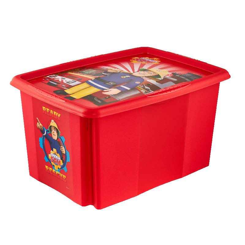 KEEEPER KAROLINA FIREMAN SAM Pojemnik z pokrywą 45l czerwony