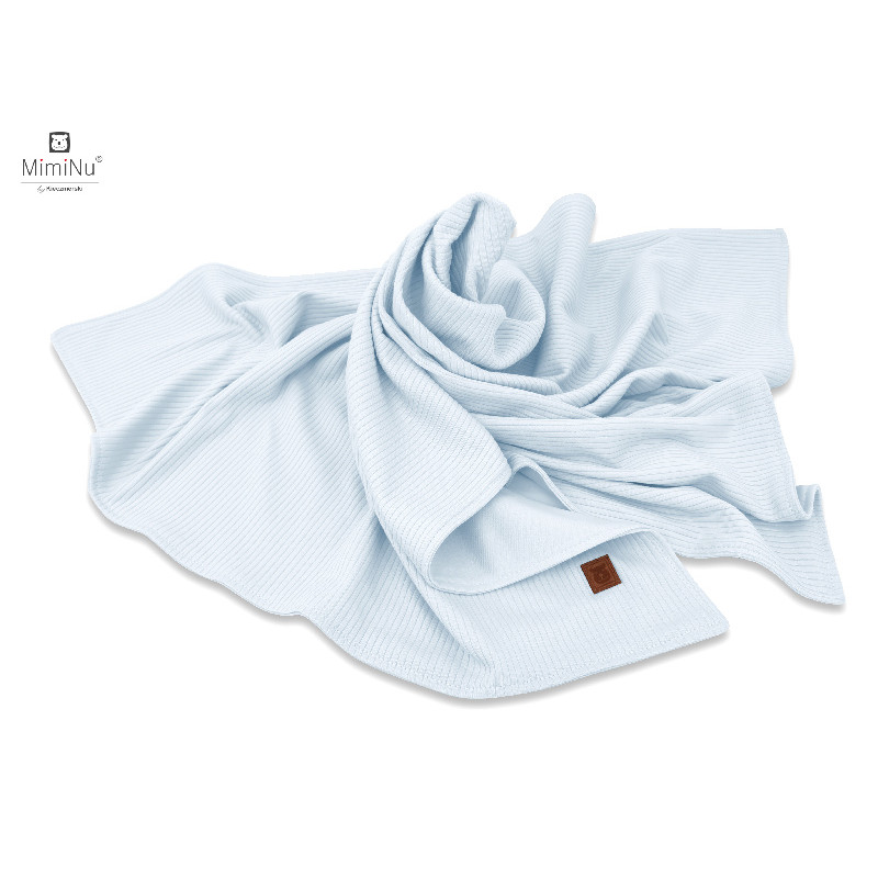KIECZMERSKI Kocyk 75x100 cm MIMINU SOFT interlock bawełna 100% błękit