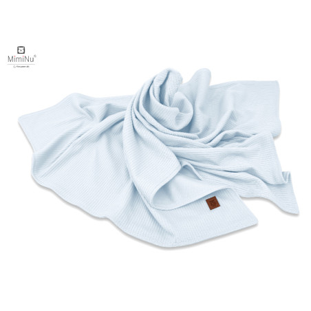 KIECZMERSKI Kocyk 75x100 cm MIMINU SOFT interlock bawełna 100% błękit