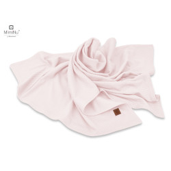 KIECZMERSKI Kocyk 75x100 cm MIMINU SOFT interlock bawełna 100% pudrowy róż