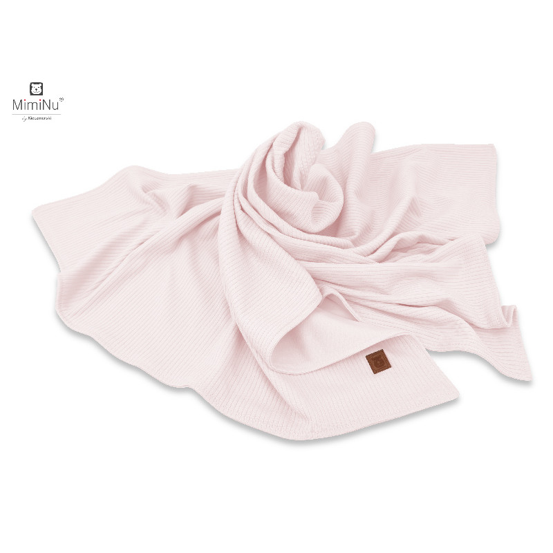 KIECZMERSKI Kocyk 75x100 cm MIMINU SOFT interlock bawełna 100% pudrowy róż