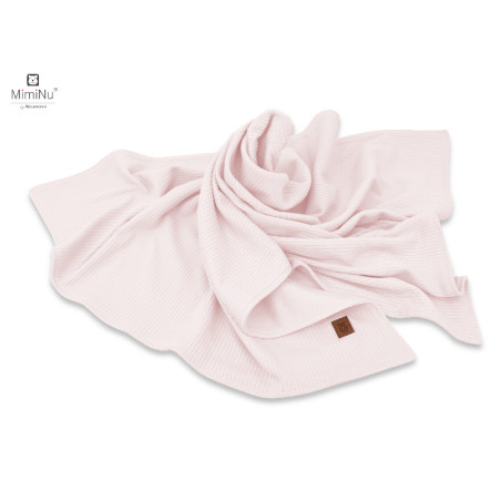 KIECZMERSKI Kocyk 75x100 cm MIMINU SOFT interlock bawełna 100% pudrowy róż