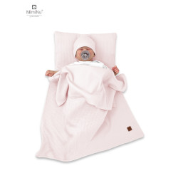 KIECZMERSKI Kocyk 75x100 cm MIMINU SOFT interlock bawełna 100% pudrowy róż