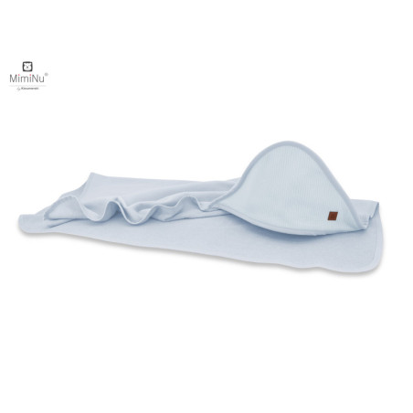 KIECZMERSKI Okrycie kąpielowe 100x100 MIMINU SOFT + myjka błękitne