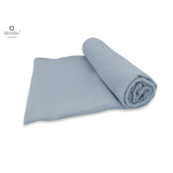 KIECZMERSKI Pielucha - otulacz 120x120 MUŚLIN bawełna 100% jeans