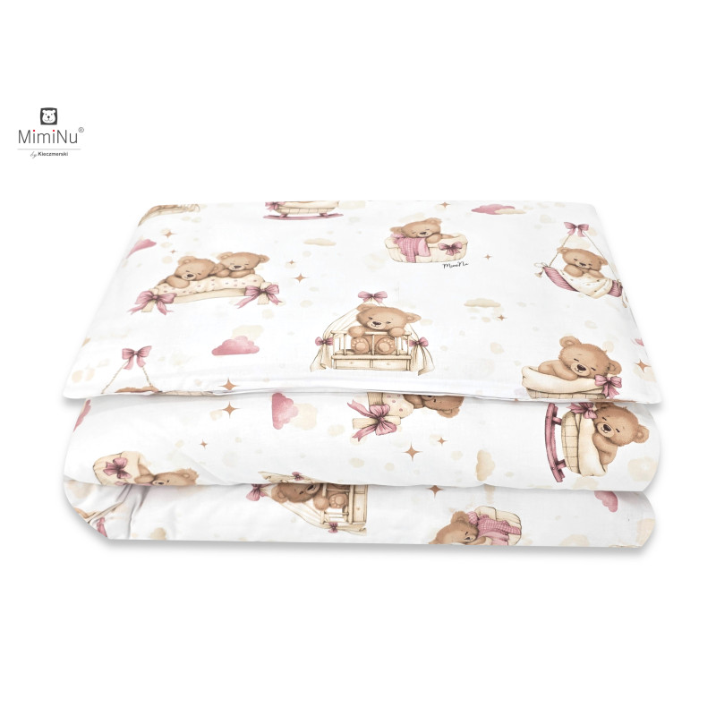 KIECZMERSKI Pościel C-2 100x135 cm MIMINU DESIGN Misiowe Sny róż