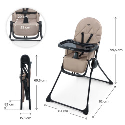 KINDERKRAFT Krzesełko do karmienia BINCI beige