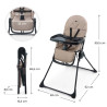 KINDERKRAFT Krzesełko do karmienia BINCI beige