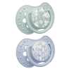 LOVI 22/921 Smoczek silikonowy dynamiczny 0-3m 2szt Blossom Blue Boy