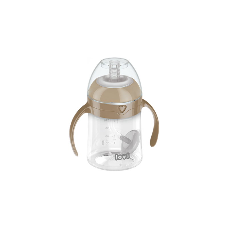 LOVI 35/363 Pierwszy kubek z obciążoną słomką 150ml. Brown