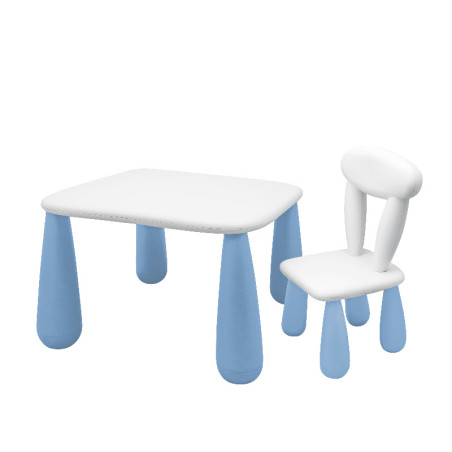 MALTEX SET LUNA CLASSIC Stolik dla dzieci + krzesełko biały/niebieski