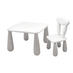 MALTEX SET LUNA CLASSIC Stolik dla dzieci + krzesełko biały/szary