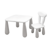 MALTEX SET LUNA CLASSIC Stolik dla dzieci + krzesełko biały/szary