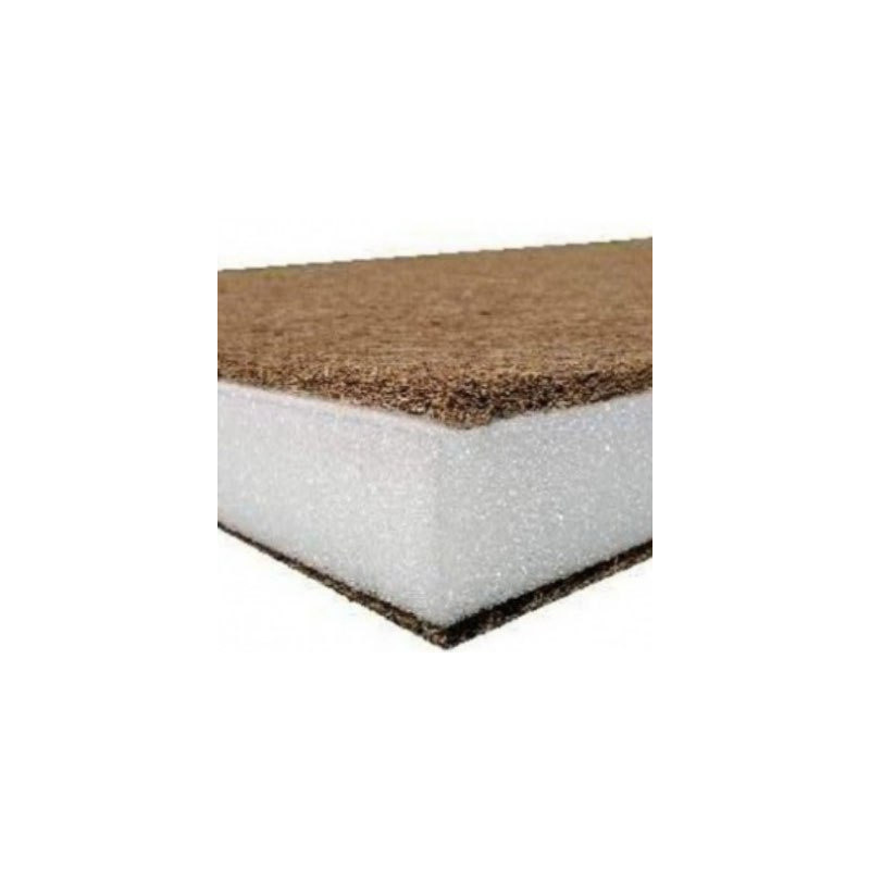 MARINI Materac kokos-pianka-kokos 120x60 tkanina biała