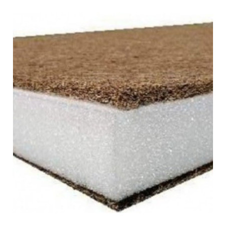 MARINI Materac kokos-pianka-kokos 120x60 tkanina biała