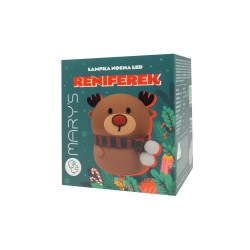 MARY'S MW61419 Lampka nocna LED Reniferek z szalikiem
