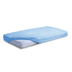 MATEX Prześcieradło FROTTE PREMIUM z gumką 70x140 [TB0026_24] niebieski WYPRZEDAŻ