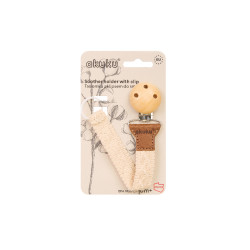 AKUKU A0715 Tasiemka / zawieszka do smoczka bawełna ecru