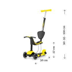 MILLY MALLY 2348 Hulajnoga SCOOTER Little Star yellow