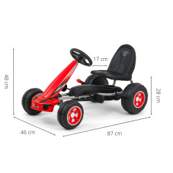 MILLY MALLY 3126 Gokart na pedały Viper Red