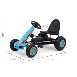 MILLY MALLY 3127 Gokart na pedały Viper Blue