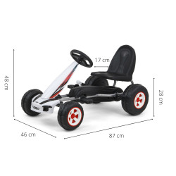MILLY MALLY 3129 Gokart na pedały Viper White