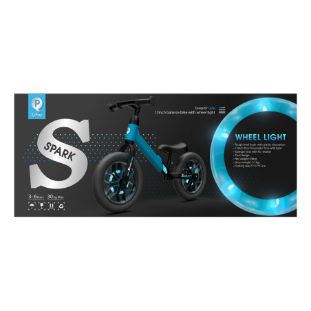 MILLY MALLY 3871 Qplay Rowerek biegowy Spark blue