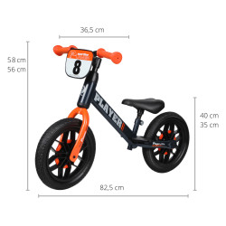 MILLY MALLY 4099  Qplay Rowerek biegowy Player orange