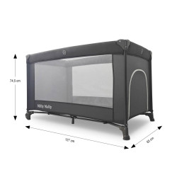 MILLY MALLY 445 Łóżeczko turystyczne Mirage Dark Grey