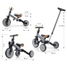 MILLY MALLY 5307 Rowerek 4w1 OPTIMUS Plus grey