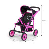 MILLY MALLY 5519 Wózek dla lalek Natalie Prestige Black