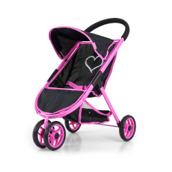 MILLY MALLY 5521 Wózek dla lalek Susie Prestige Black