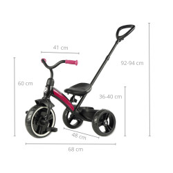 MILLY MALLY 5693 Qplay Rowerek trójkołowy Elite Plus rose