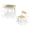 MILLY MALLY 6090 Zestaw mebli Olaf Blocks - Stolik i dwa krzesełka White